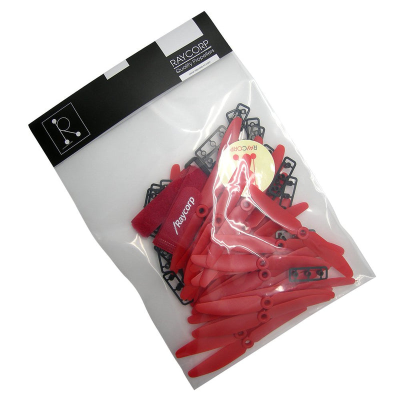 RAYCorp 5030 (5x3) Propellers. 32 Pieces(16CW, 16CCW) Red 5-inch Quadcopters & Mutlirotors Props + Battery Strap