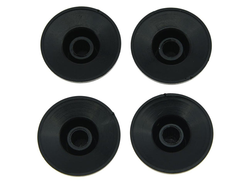 Dopro 4pcs Black with Gold Cap LP Metric Guitar Witch Hat Knobs Top Hat Knobs for SG Epiphone Les Paul