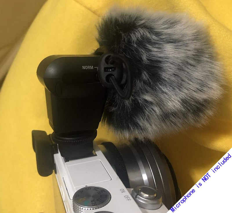 [AUSTRALIA] - Furry MIC Windshield Windscreen WIND Muff Compatible for Sony Ecm-xyst1m stereo Microphone 