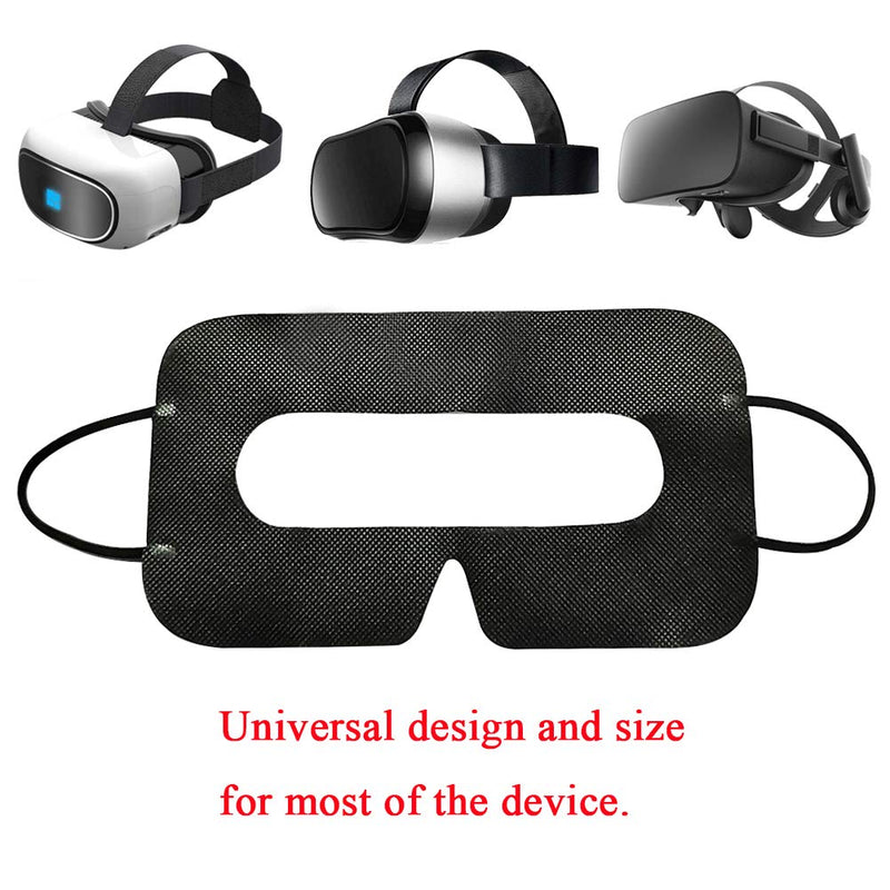 YinQin Universal Disposable VR Mask 100 PCS VR Eye Cover Mask for VR, VR Sanitary Mask, VR Eye Mask Cover, Disposable VR Face Mask VR Mask Sanitary (Black)