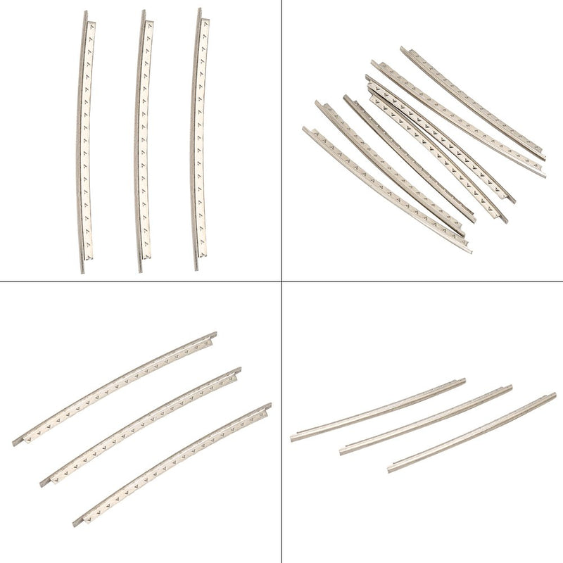 Alomejor Guitar Fret Wire 24pcs 2.2mm Width Durable Electric Guitar Fret Wire Replacement Parts White Copper