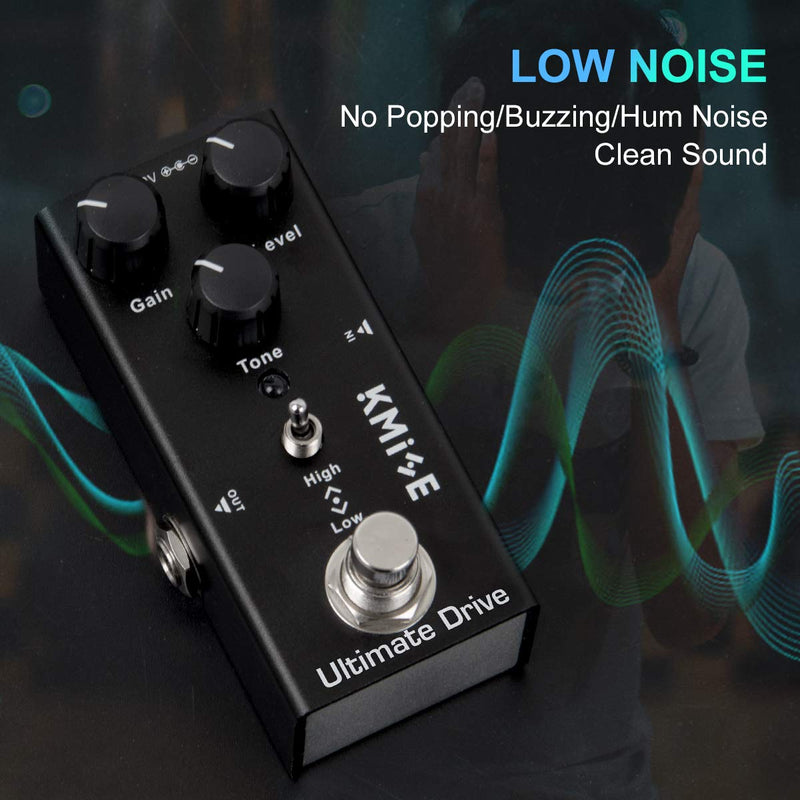 [AUSTRALIA] - lotmusic Ultimate Drive Electric Guitar Effects Pedal Mini Single Type DC 9V True Bypass Black 