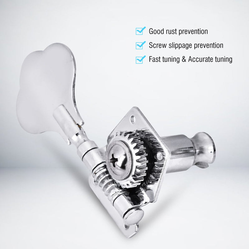 Guitar Tuning Pegs, 2L2R Open Gear Guitar String Tuners Plum Shape Machine Head