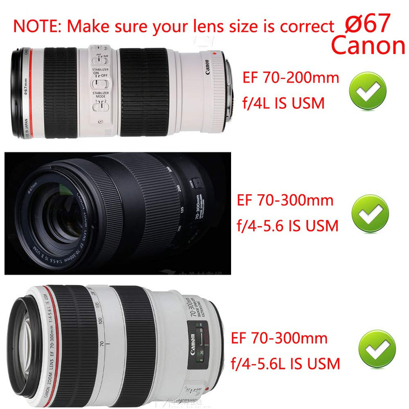 67mm-77mm Step Up Ring 67mm Lens to 77mm Filter (2 Pack), WH1916 Camera Lens Filter Adapter Ring Lens Converter Accessories