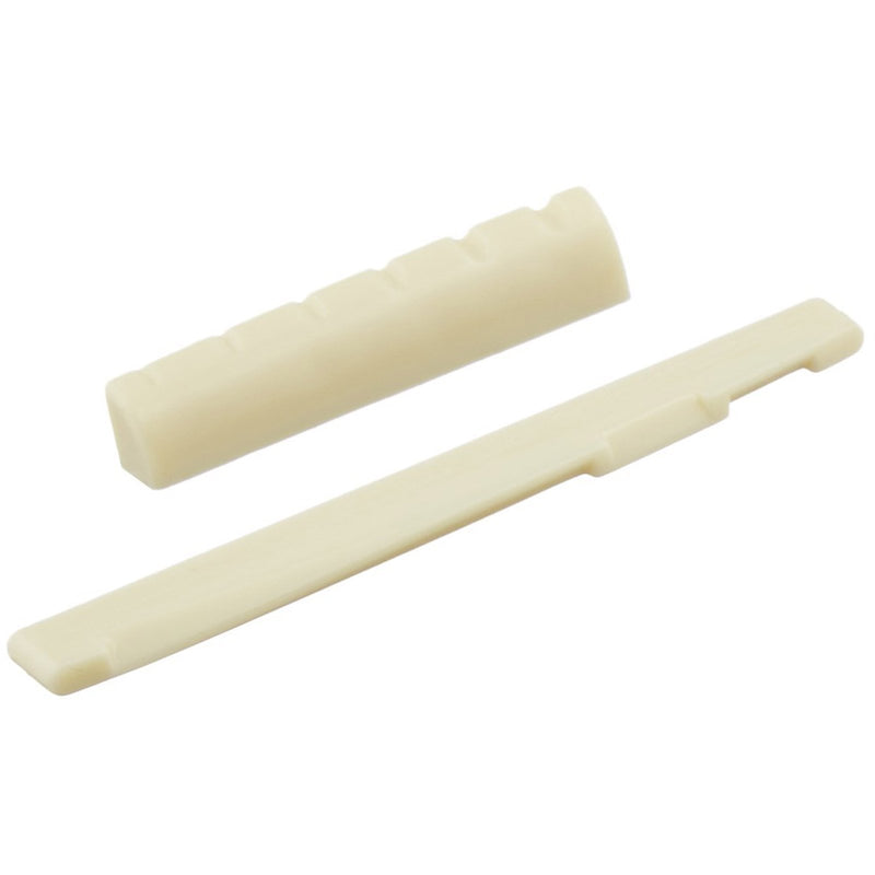 Ogrmar 6 String Acoustic Guitar Bone Bridge Pins With Saddle And Nut (white)