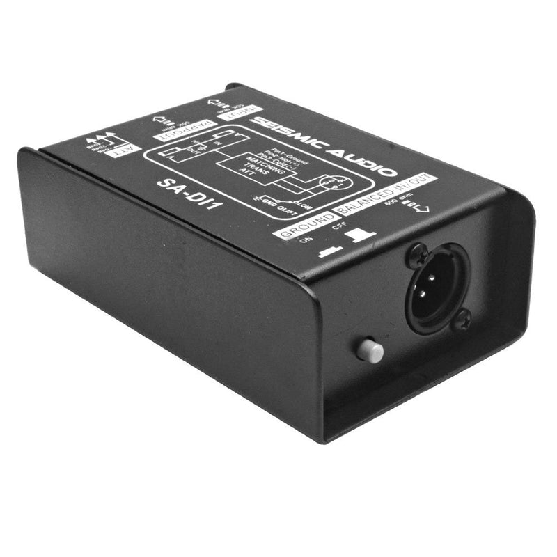 Seismic Audio - Passive Direct Box w/ Ground Left and Attenuator Switch DI Box