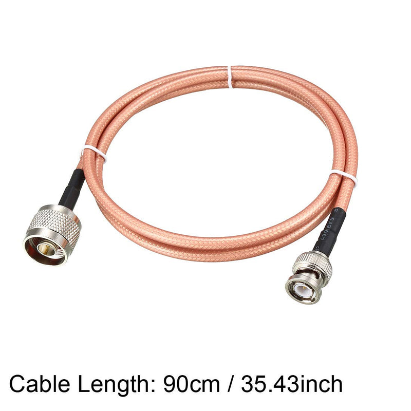 uxcell Low Loss RF Coaxial Cable Connection Coax Wire RG-142 N Male to BNC Male 90cm