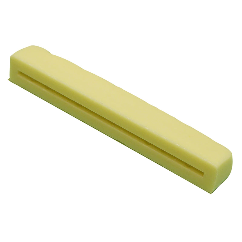 Ivory left handed guitar nut acoustic or electric 44mm x 6mm quality resin material.