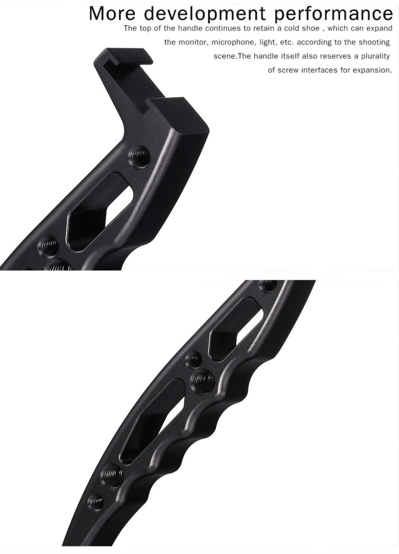 Inverted Handle Sling Grip Mounting Extension Arm Holder Bracket with 1/4''-20 Cold Shoe Mount Locating Holes Compatible for DJI Ronin SC Stabilizer Gimbal Accessories