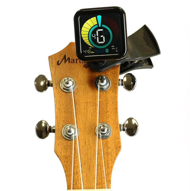 RockJam WeTune - A Clip-On Tuner for all instruments - Guitar, Bass, Ukulele, Violin & Chromatic Tuning Modes Black