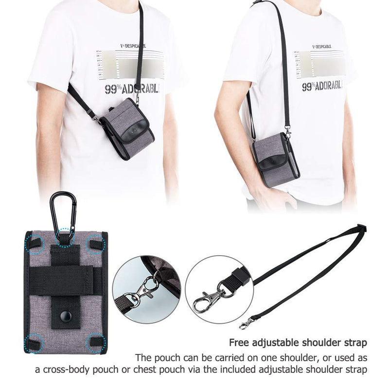 [AUSTRALIA] - Kiorafoto Compact Camera Pouch Case for Sony ZV-1 ZV1 RX100VII RX100VI RX100VA RX100V RX100IV RX100III RX100II Canon G7X III II G9X II SX740 SX730 SX620 SX610 Olympus TG-6 TG-5 Ricoh GR IIIx GRIII GR3 gray/5.1"x3.1"x2.0" 