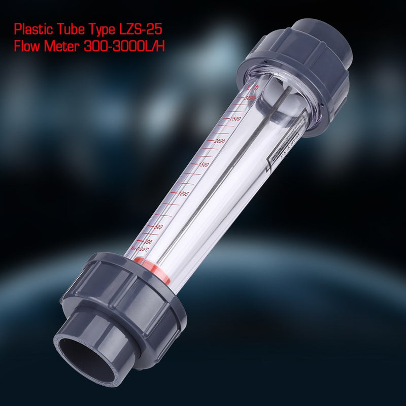 Flowmeter Rotameters Plastic Tube Type LZS-25 Flows Meter 300-3000L/H Water Rotameter