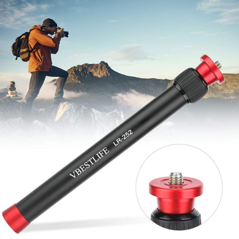 Vbestlife Gimbal Extension Pole, Desktop Tripod Extension Rod Extendable Stick 1/4'' 3/8'' Thread 2 Sections Desktop Tripod Extension Rod for DSLR Camera
