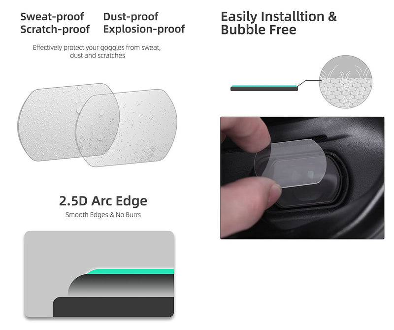 CZFRIEND Goggles V2 Protective Cover Dust-Proof Sun Protection Antenna Memory Card Storage Bag Storage Bag with Lens Protective Film for DJI FPV goggle cover+ lens protective film