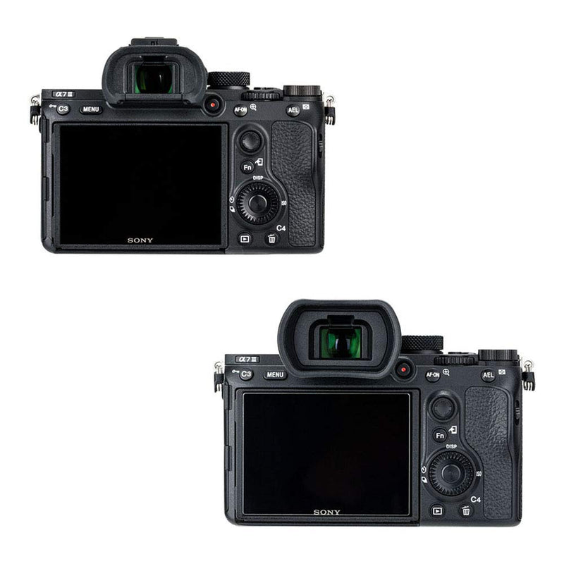 2 Packs Eyecup Eyepiece Eyeshade for Sony a7III a7II a7 a7R IV a7R II a7R III a7S II a9 a58 a99 II Viewfinder Replaces Sony FDA-EP18 FDA-EP16 FDA-EP15 Eye Cup Original+Extended