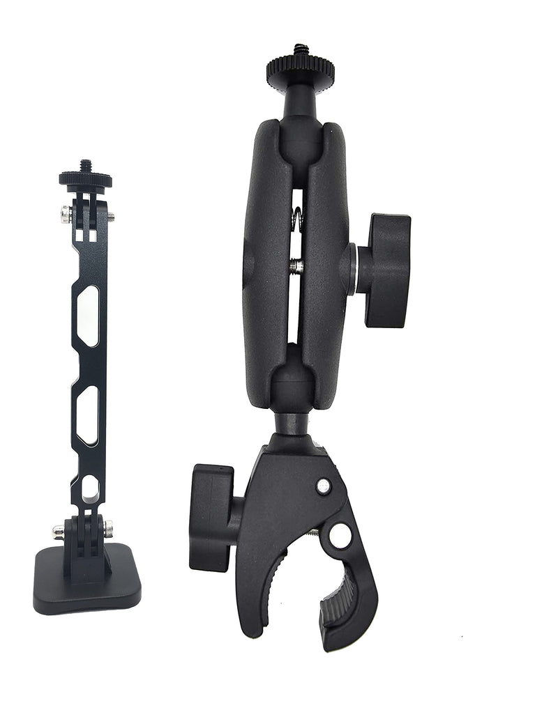 Fotoleey Motorcycle Mount Kit for Insta360 One X2, One RS, One R, Compatible with GoPro Hero 10, Hero 9 /8 / 7 /6, Including Helmet Mount and Handlebar Clamp