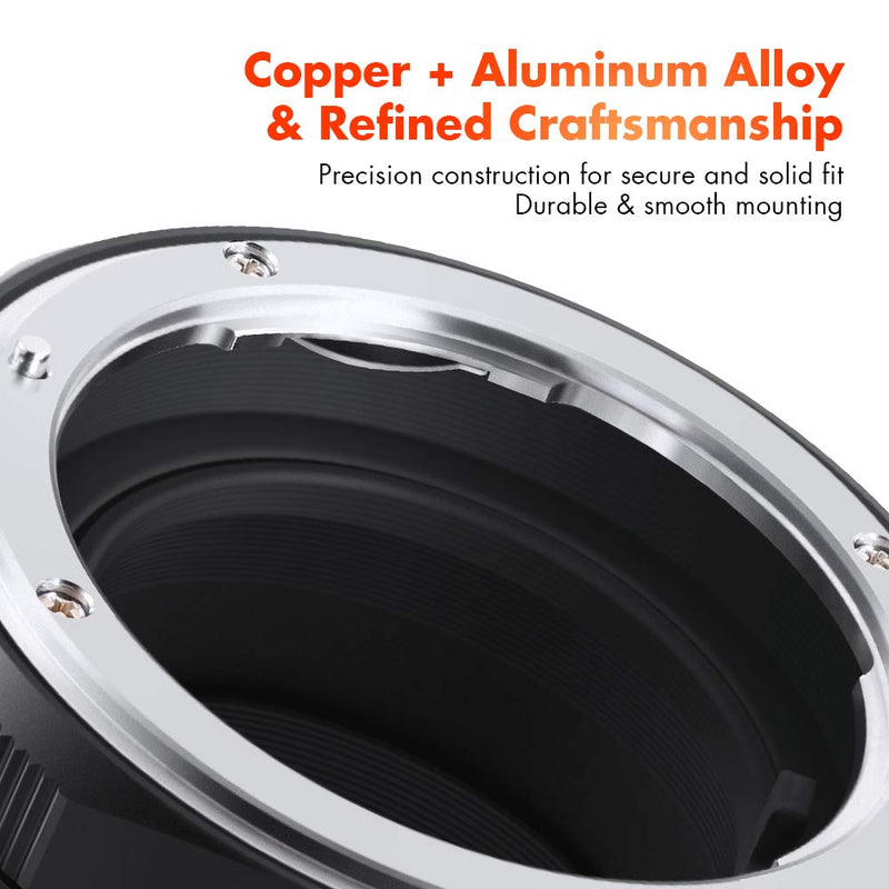 K&F Concept Lens Mount Adapter, G Mount F/AI/G Lens to E-Mount/NEX Camera Body Mount Adapter with Matting Varnish Design