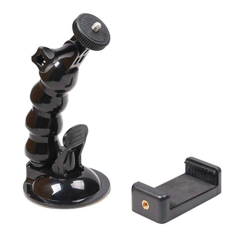 [AUSTRALIA] - Flexible Gooseneck Extension Suction Cup Car Mount Holder with Phone Holder for Gopro Hero 10 Black,Hero 9/8/7/6/5 Black,4 Session,4 Silver,3+,iPhone,Samsung Galaxy,Google Pixel and More 
