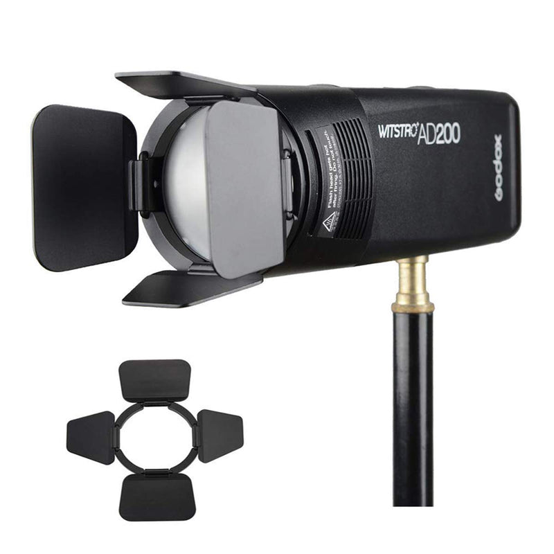 Godox AK-R14 Four-Wing Reflector, Compatible with Godox V1 Flash Series, V1-S, V1-C, V-1N, use with Godox H200R Round Flash Head, AD200 Pro, AD200