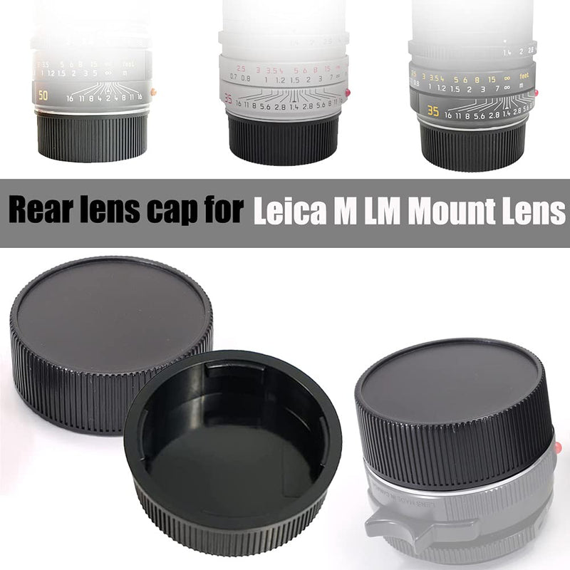Rear Lens Cap and Front Body Cap for Leica M8 M9 M10 M11 Camera W/M LM Mount Lens (2 Sets)，Fire Rock Camera Accessories Lens Cap for M10 M11