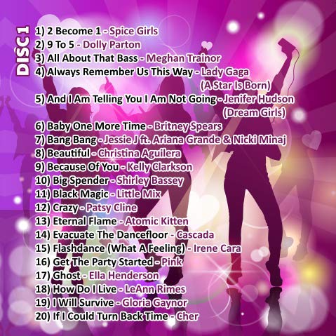 GIRLS KARAOKE CD+G (CDG) Disc Pack. 40 Greatest Female Songs Ever