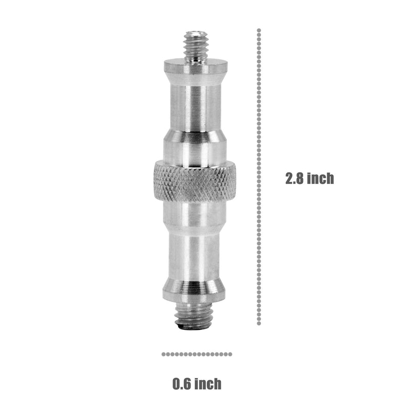 LimoStudio 2-Pack Standard 1/4 to 3/8-inch Male Convert Screw Threaded Adapter Spigot Stud for Flash Bracket Light Stand, Hot Shoe Adapter, AGG2791