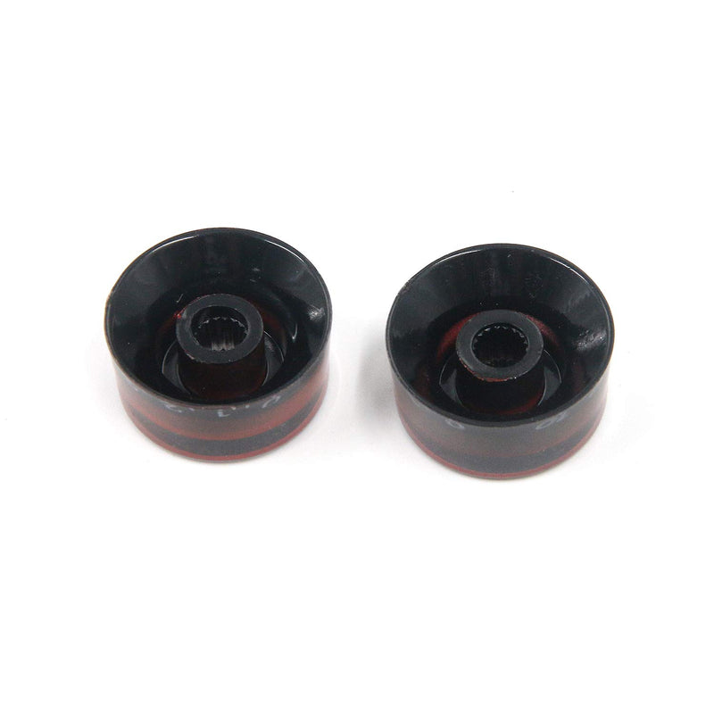 FarBoat 4Pcs Guitar Knobs Guitar Volume Tone Control Knob Cylinder for Electric Guitars(Balck and Red) black and red