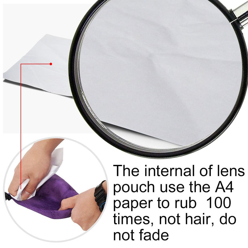 CADeN Lens Pouch Set 4 Pack Replacement Compatible for Canon, Nikon, Sony, Pentax, Olympus (Small, Medium, Large, X Large) Camera Lens Case Bag Thick Protective Neoprene Pouch Soft Plush for DSLR Lens 4pcsSMLXL Set
