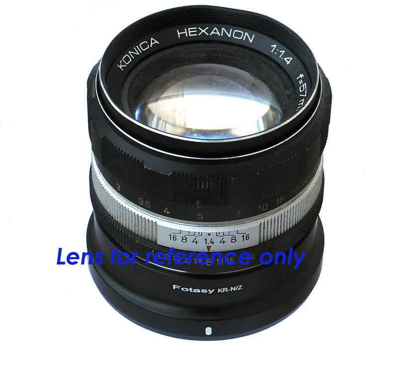 Fotasy Konica AR Lens to Nikon Z Mount Adapter, KR Lense Nikon Z Adapter, Nikon Z KR Ring Adoptor, fits Konica AR Lens & Nikon Z Mount Mirrorless Camera Z5 Z50 Z6 Z7 Z6 II Z7 II Konica AR-Nikon Z