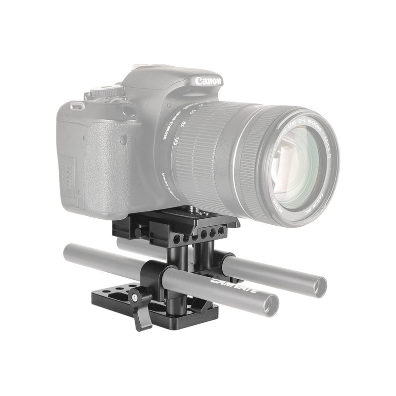 CAMVATE Quick Release Mount Base QR Plate for Manfrotto 501/ 504/ 577/701 Tripod Standard Accessory(Black) - 1437