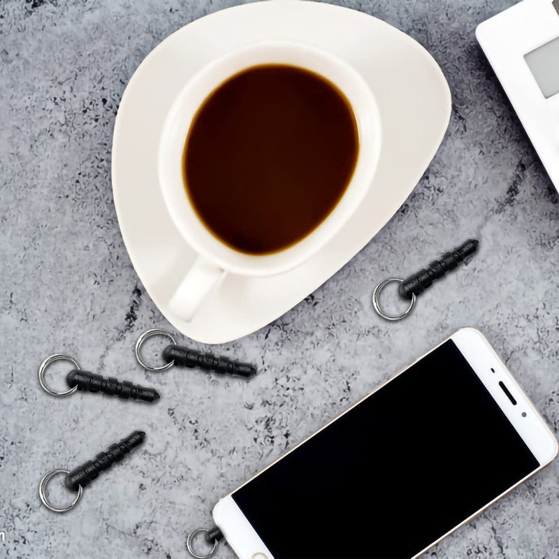 150 Pieces Anti Dust Plugs Cell Phone Charm 3.5 mm Anti-Dust Earphone Cap DIY Dust Proof Headphone Jack Covers Dust Protector with Hole and Ring Compatible with iPhone/iPad/Samsung/HTC Smartphone