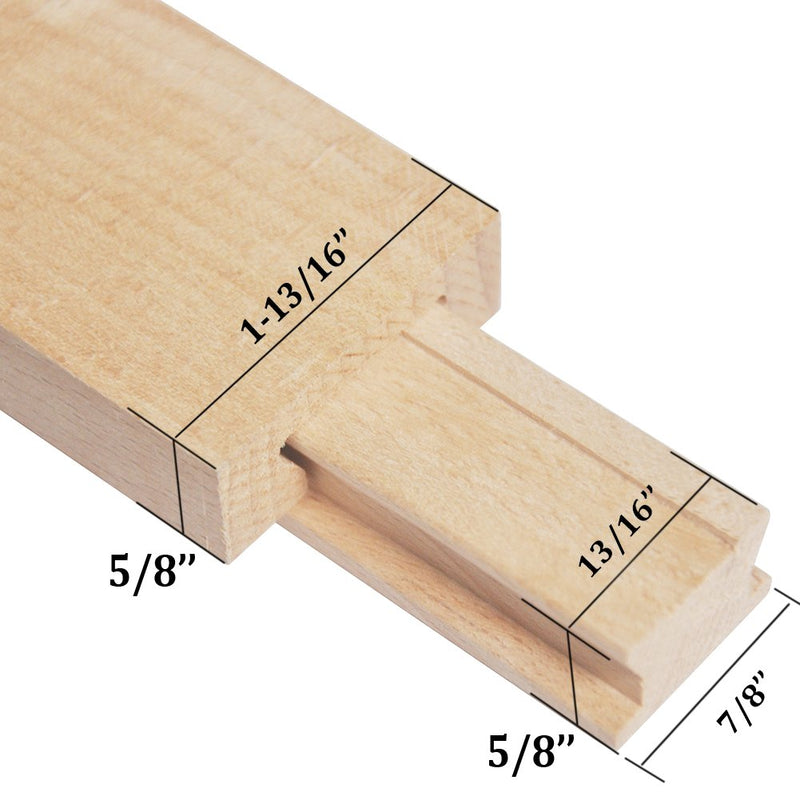 Btibpse Wooden Drawer Slides 40cm Classic Wood Center Guide Track (15-3/4'') 15-3/4''