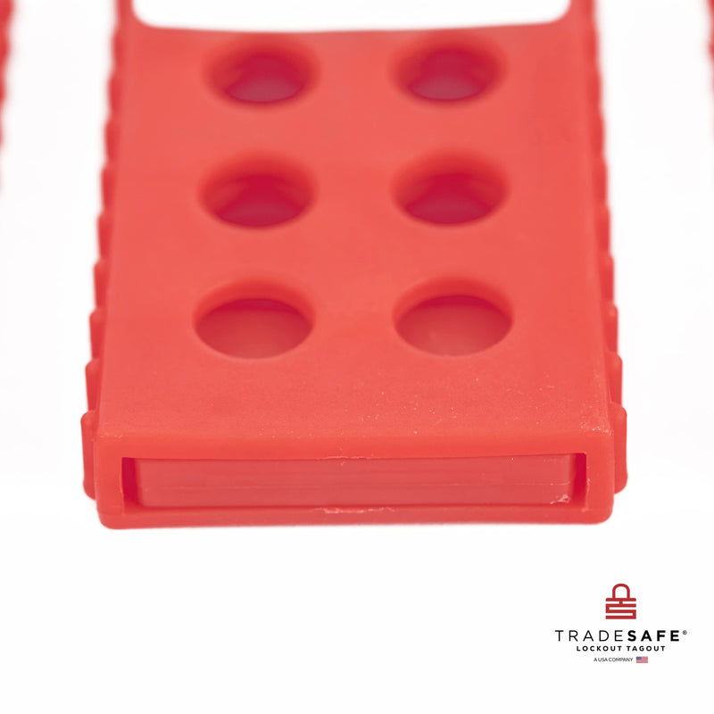 TRADESAFE Lock Out Tag Out Hasp, 3 Pack, Non-Conductive Polypropylene Plastic Safety Hasp Lock for Padlocks, Tamper-Proof and Impact-Resistant