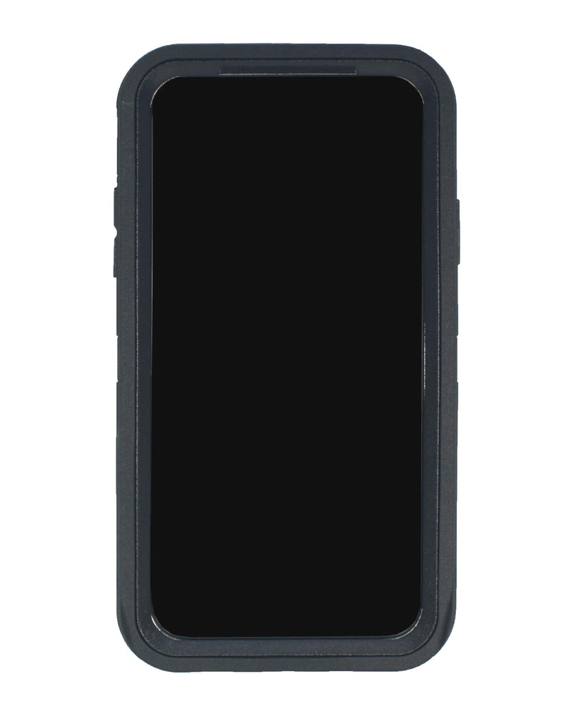 Hand-e Muscle Series Holster Case for Apple iPhone XR // Triple Layer Heavy Duty Protection (Defender) Carrying Belt Clip & Kickstand // Drop-Shock-Proof – Black/Black Black / Black