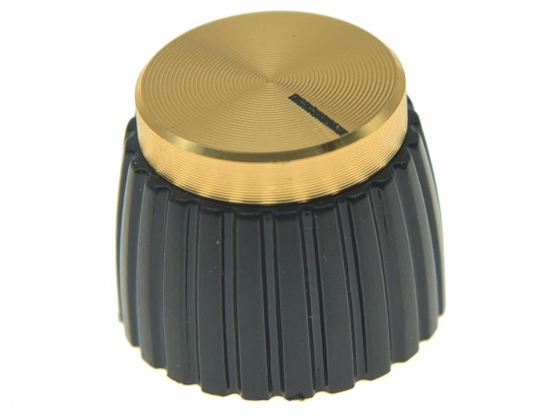 [AUSTRALIA] - Dopro 20pcs Guitar AMP Amplifier Push on fit Knobs Black w/Gold Cap for Marshall Amplifier Gold 