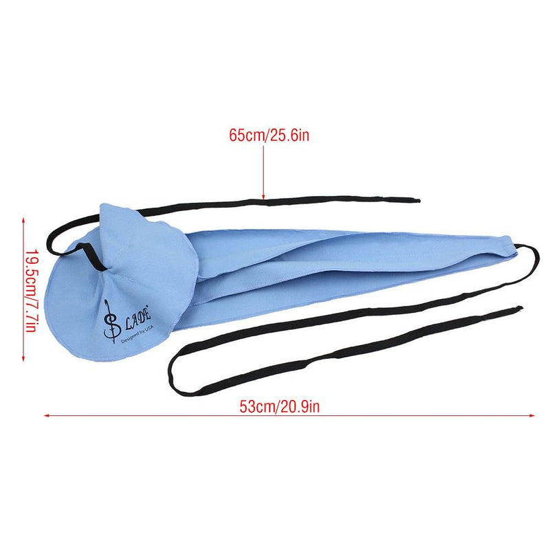 Sax Saxophone Clarinet Cleaning Cloth Tool with Metal Pendant for Tube Inside Clean (Blue) Blue
