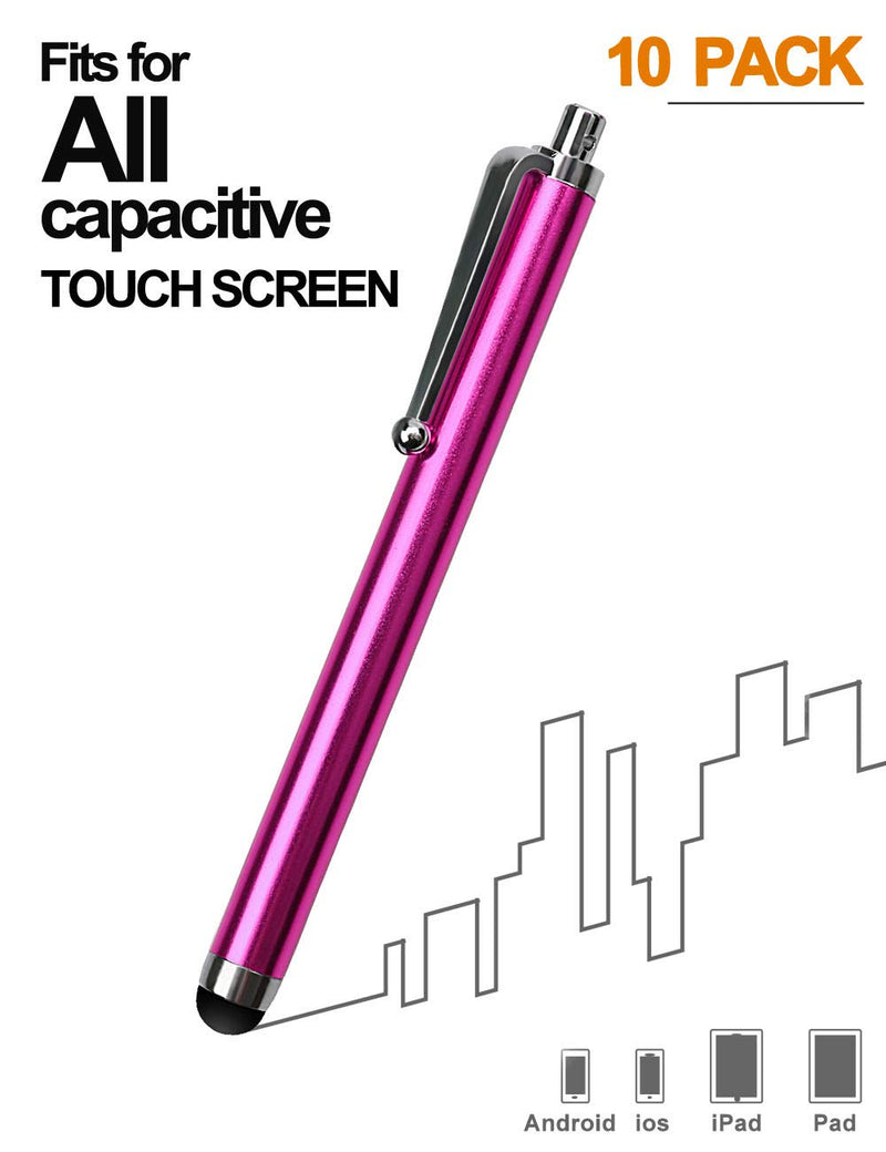 Stylus Pens for Touch Screens, LIBERRWAY Stylus Pen 10 Pack of Pink Purple Black Green Silver Stylus Universal Touch Screen Capacitive Stylus Compatible with Kindle ipad iPhone Samsung