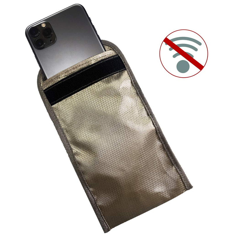 Protective Anti-Radiation Cage Signal Blocker Security Pouch Privacy Protection Faraday Bag Anti-Hacking Data Security Shield RFID GPS FOB 5G EMF Shield Phone Car Key Credit Card Passport