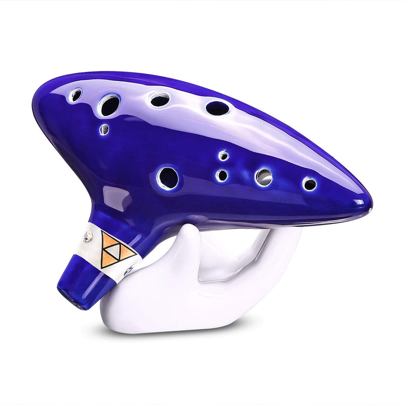 Ohuhu Zelda Ocarina with Song Book (Songs From the Legend of Zelda), 12 Hole Alto C Zelda Ocarinas Play by Link Triforce Gift for Zelda Fans with Display Stand Protective Bag