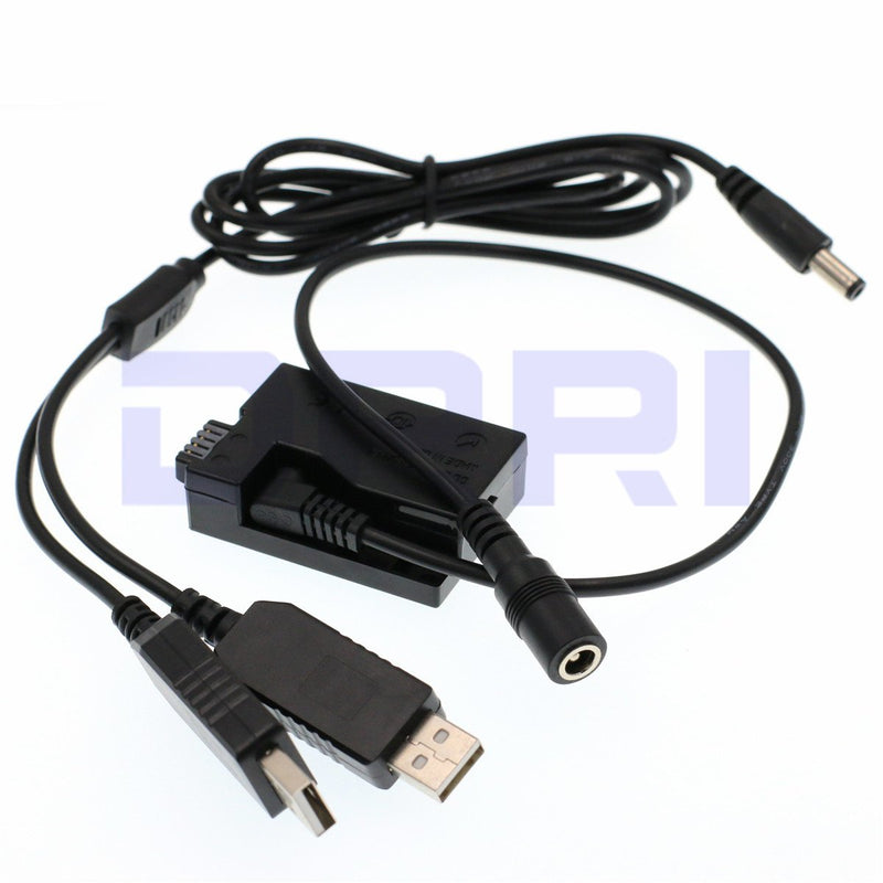 DRRI ACK-E8 Dual USB Power Adpater for Canon EOS 550D 600D 650D 700D Kiss X4 X5 X6 DR-E8