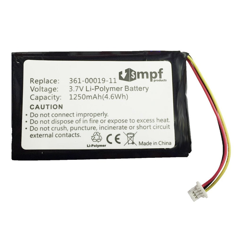 MPF Products 1250mAh 361-00019-11, 361-00019-13, 010-00621-10 Battery Replacement Compatible with Garmin Nuvi 200, 205, 250, 252, 255, 260, 265, 270 GPS Units