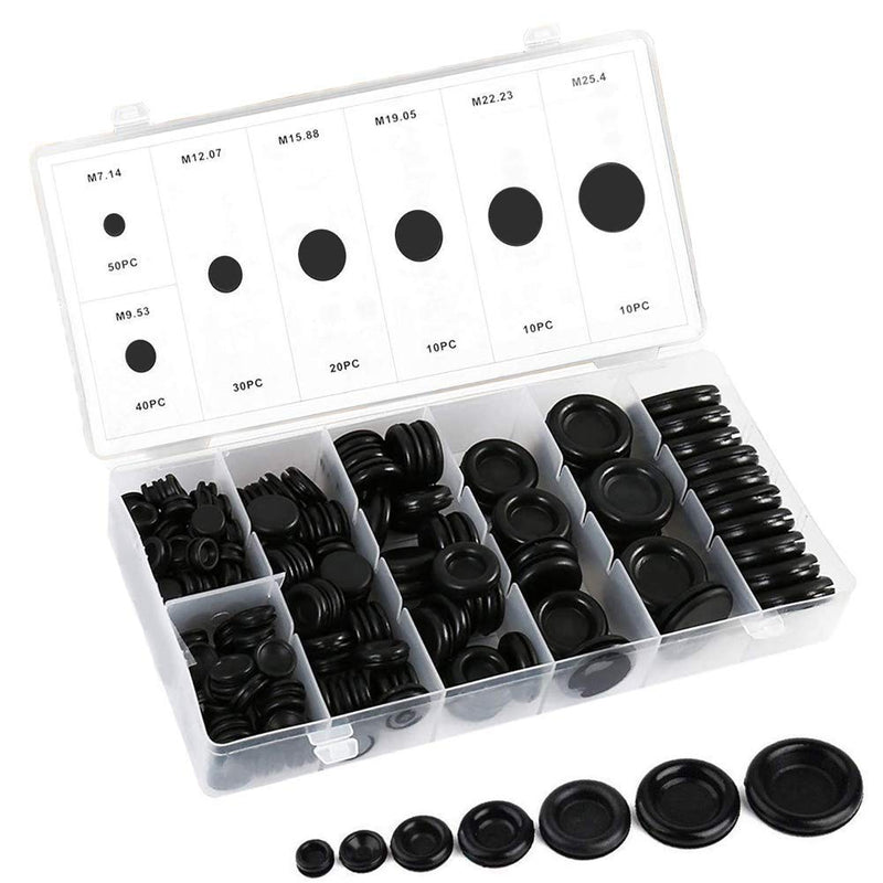 Diking 170Pcs Rubber Grommet Kits Firewall Hole Plug Set Electrical Wire Gasket Set for Wire Plug and Cable