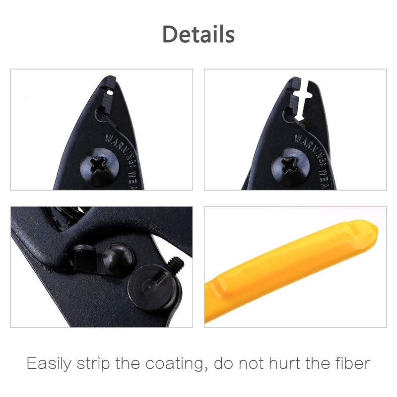 Optical Fiber Tool Kit Cold Connection tool Optical Fiber Stripping Cleaver for SUMITOMO with 36000 Cleaves and Fiber Optic Drop Cable Fiber Stripper CFS-2 Double Port Hole