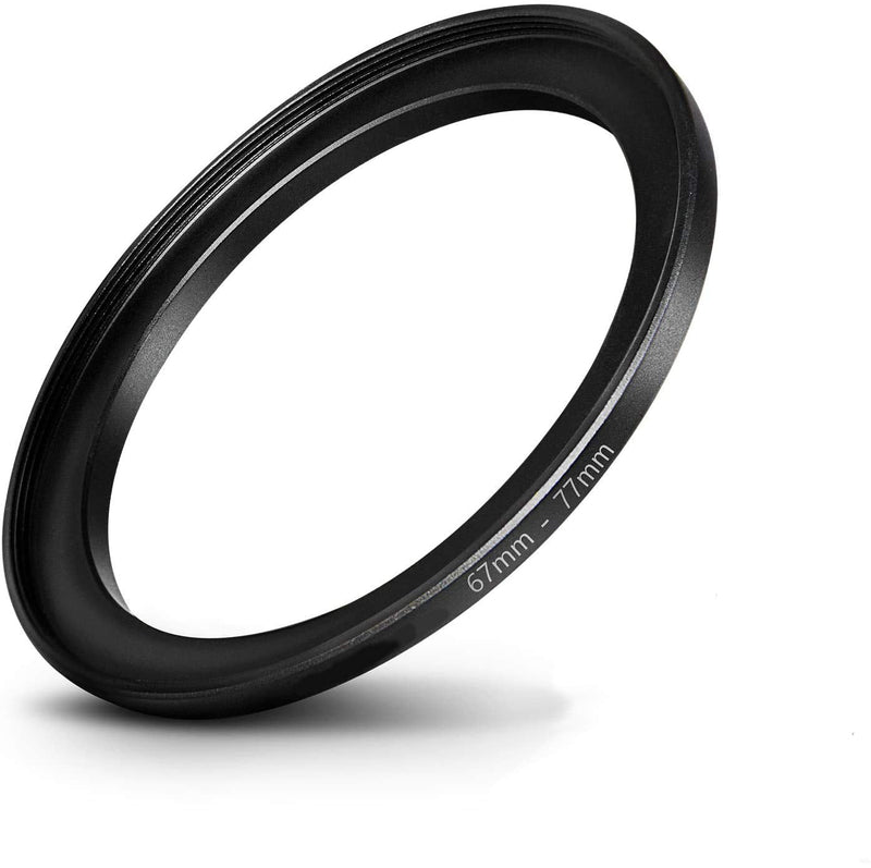 Filter Step-Up Ring 67mm-77mm & 77mm-82mm, 67mm Lens to 77mm Filter & 77mm Lens to 82mm Filter (1+1 Pack), WH1916 Camera Lens Step Up Ring