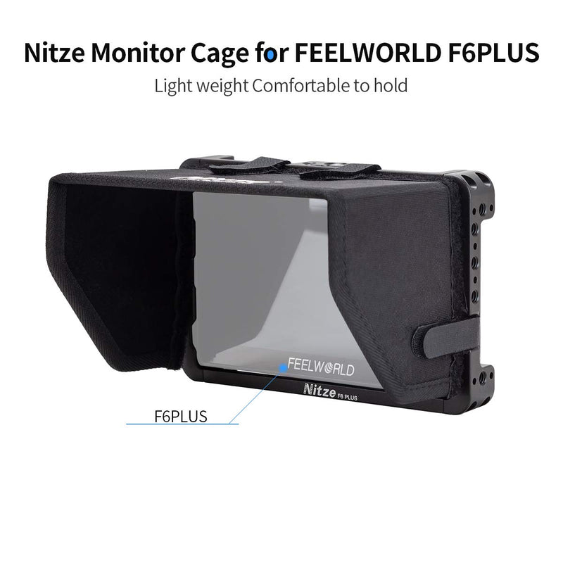 Nitze Monitor Cage for Feelworld F6 Plus 5.5 inches Monitor with HDMI Cable Clamp - F6PLUS-Kit