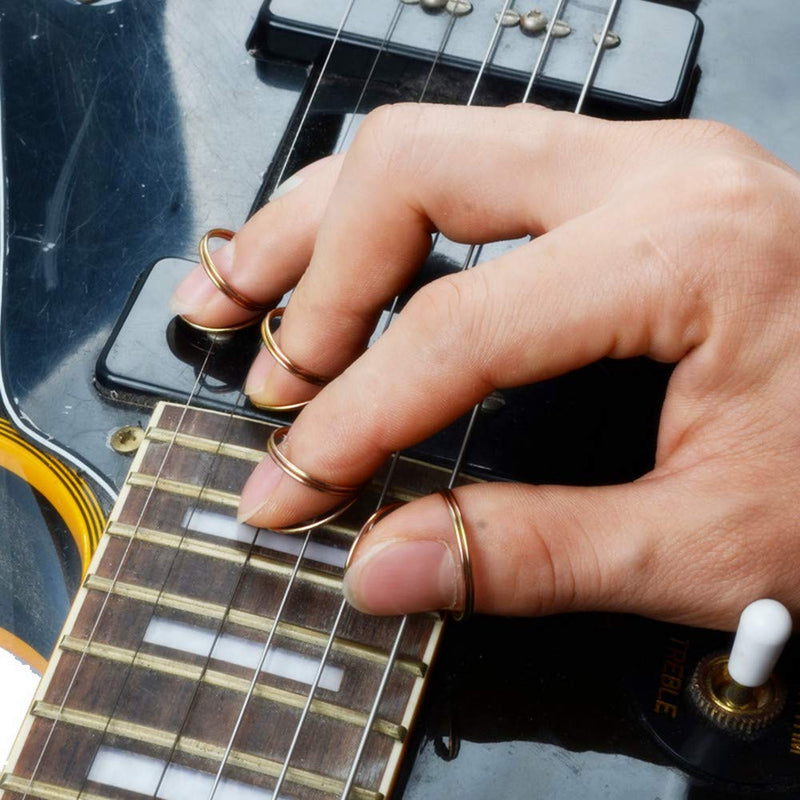 Guitar Accessories Kit Including 18pcs Finger Pick Thumb Pick Set Guitar Picks 6 Pcs Guitar Picks 4 Pcs Clear Guitar Finger Protectors with Grid Case Storage Box