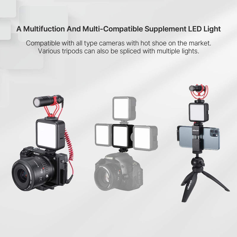 VIJIM VL81 LED On Camera Video Light, Mini Rechargeable 3000mAh Battery Bicolor 3200K-5600K Continuous Photo Lighting Panel CRI95+, Portable Vlog Lamp Fits Sony, Nikon, Canon, iPhone, Fuji, Panasonic