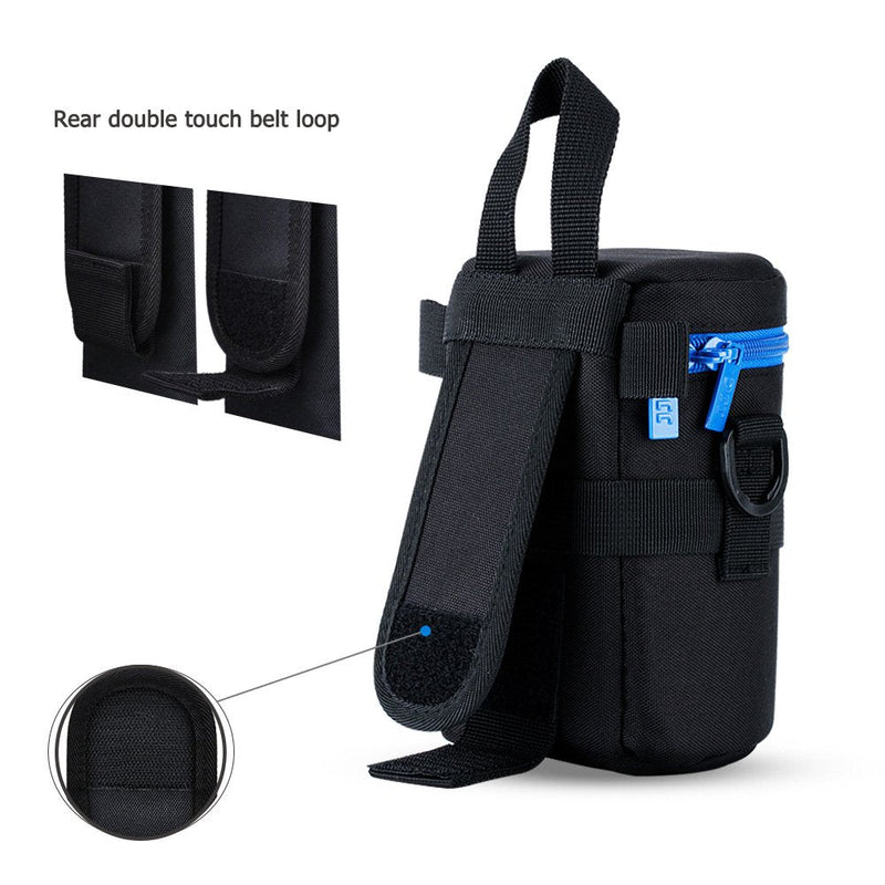 [AUSTRALIA] - JJC Deluxe Lens Case Pouch for Canon EF-S 18-135mm/17-55mm/17-85mm/55-250mm/24-70mm f4L,Nikon AF-S 18-200mm/18-105mm/100-300mm/55-200mm,Sony E 55-210mm and Other Lens Below 3.15" x 5.98"(D x L) M Size 