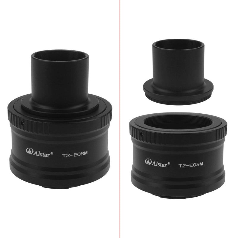 Alstar Canon EOS-M T2 Mount Lens Adapter and M42 to 1.25" Telescope Adapter (T-Mount) for Canon EOS-M Camera System Telescope/Spotting Scope Accessories