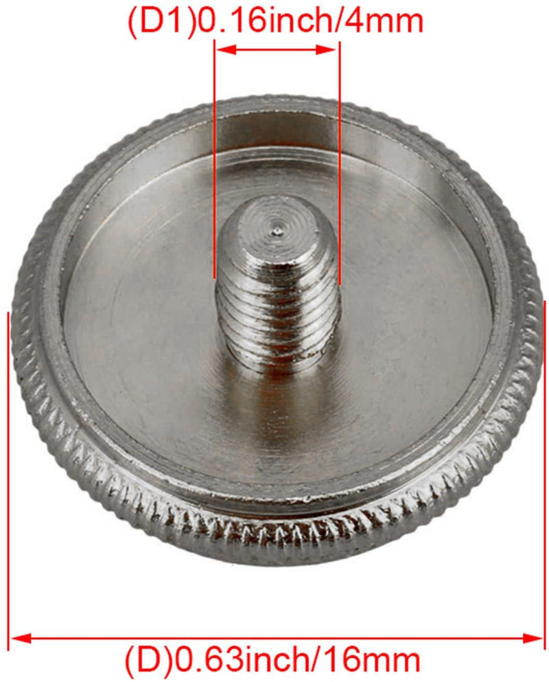 [AUSTRALIA] - Liyafy 3Pcs Trumpet Valve Finger Buttons Musical Instruments Accessories Silver with Abalone shell Inlay 